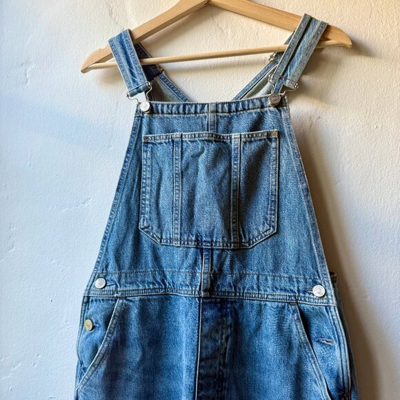Reformation Denim - Reformation, River Relaxed Denim Overalls Ivory, Size 6